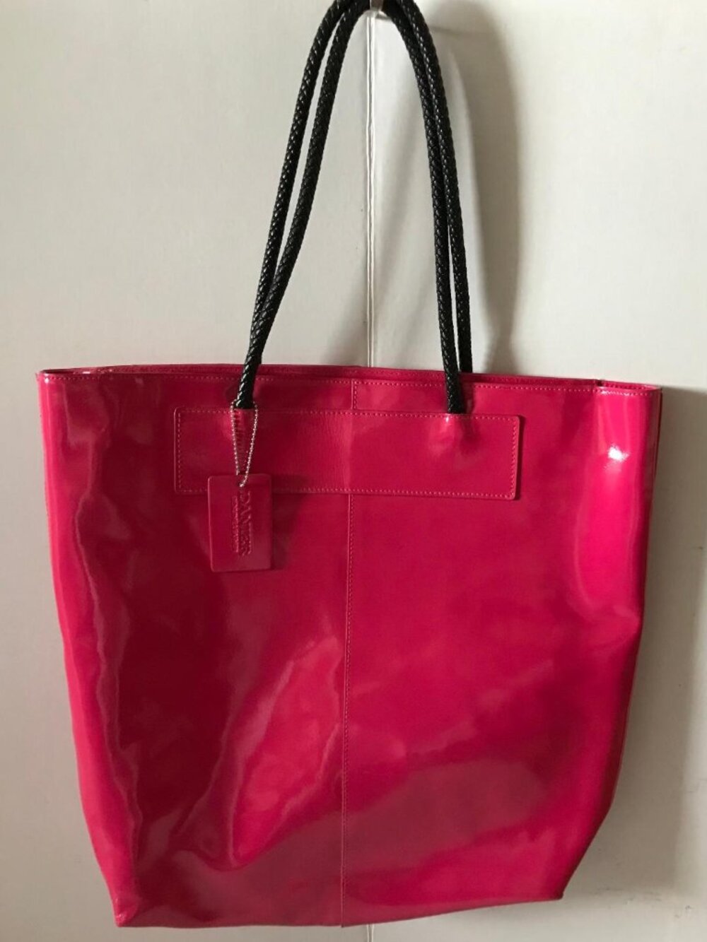 Danier Pink Patent Tote Bag